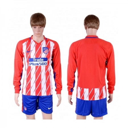 Fotballdrakt Atlético Madrid Hjemmetrøye 2017-2018 Langermet